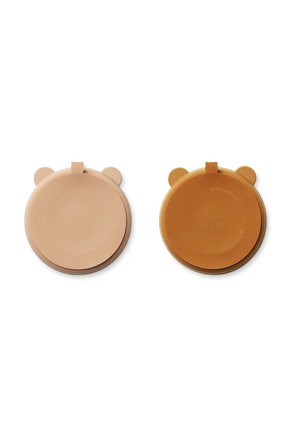 Σετ πιάτων Liewood Stacy Divider Suction Plate 2-Pack 2-pack κίτρινο LW15122