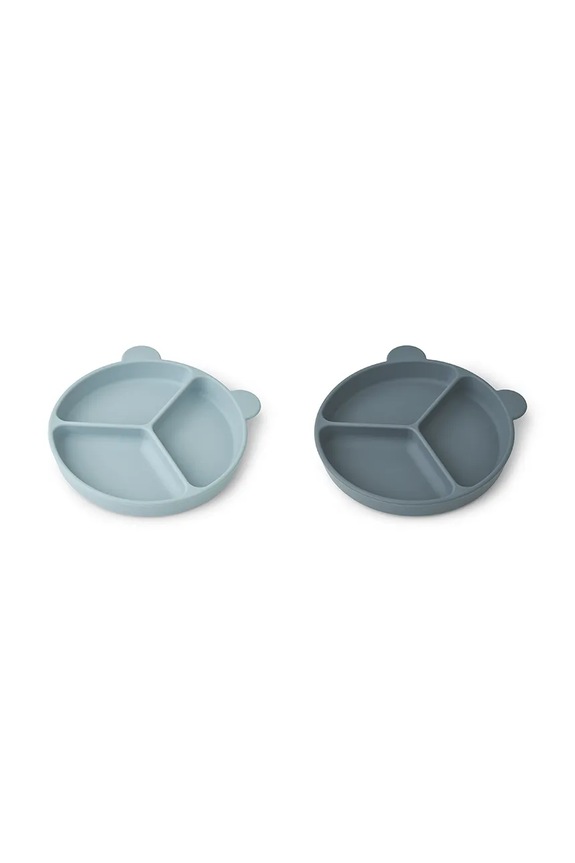 Set tanjura Liewood Stacy Divider Suction Plate 2-Pack 2-pack 2-pack plava LW15122