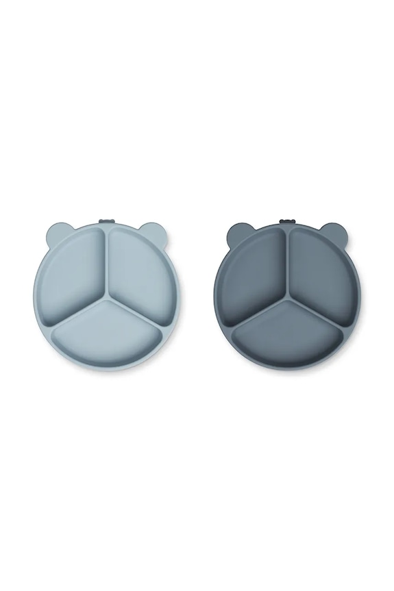 Dječaci Set tanjura Liewood Stacy Divider Suction Plate 2-Pack 2-pack LW15122 plava