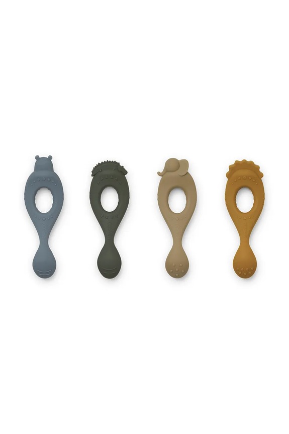 Sada lžiček pro děti Liewood Liva silicone spoon 4-pack 4-pack žlutá LW15223