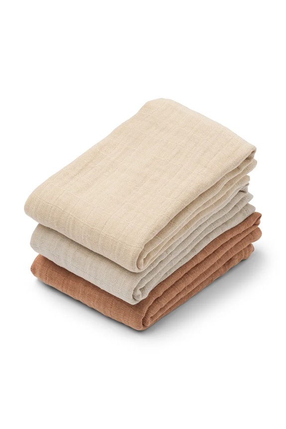 Liewood cârpă pentru copii Lewis Muslin Cloth 3-Pack 3-pack LW20209 bej AW24