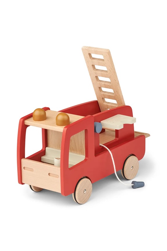 Lesena igrača za otroke Liewood Eigil Fire Truck LW20260 rdeča AA00
