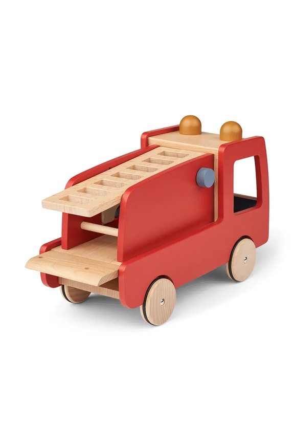 Liewood fából készült játék gyerekeknek Eigil Fire Truck piros LW20260