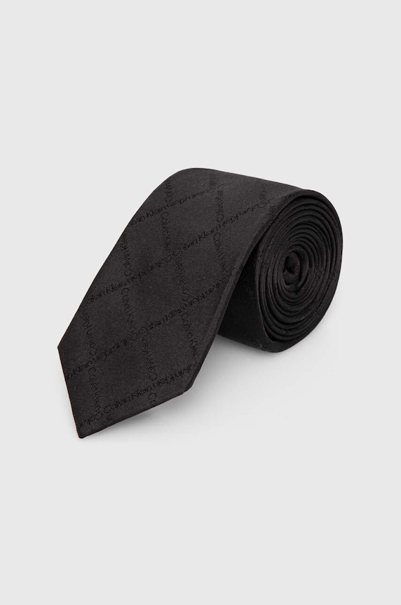 Μεταξωτή γραβάτα Calvin Klein μαύρο K10K113145