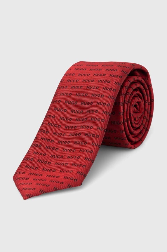Μεταξωτή γραβάτα HUGO κόκκινο 50520636