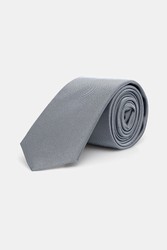 Γραβάτα με προσθήκη μεταξιού HUGO Bashinah εμπριμέ μπλε 50520644