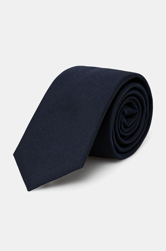 Γραβάτα με προσθήκη μεταξιού HUGO Bashinah σκούρο μπλε 50520644