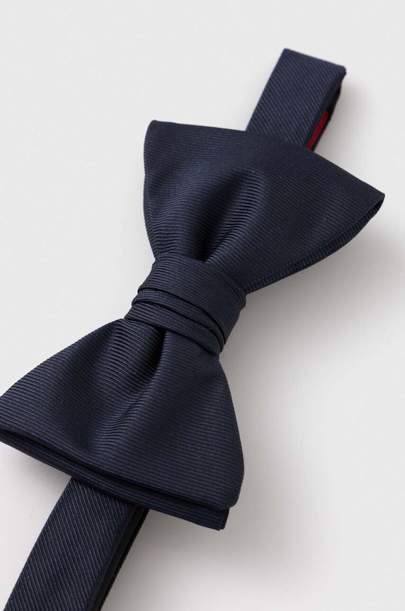 HUGO mucha jedwabna Bow tie dressy 50520667 fioletowy AW25