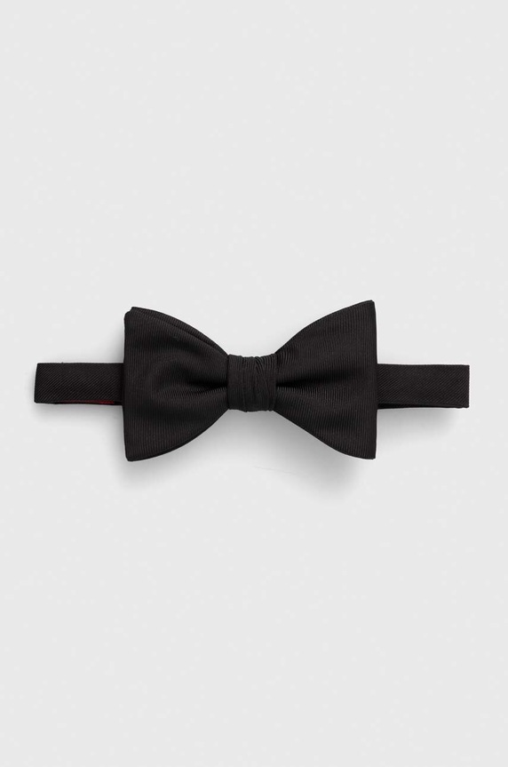HUGO papion de mătase Bow tie dressy negru 50520667