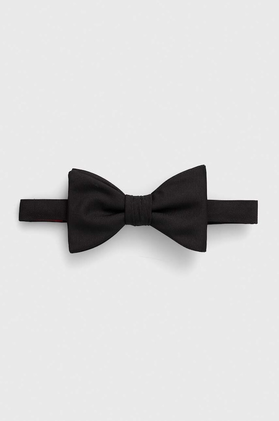 HUGO papion de mătase Bow tie dressy negru 50520667