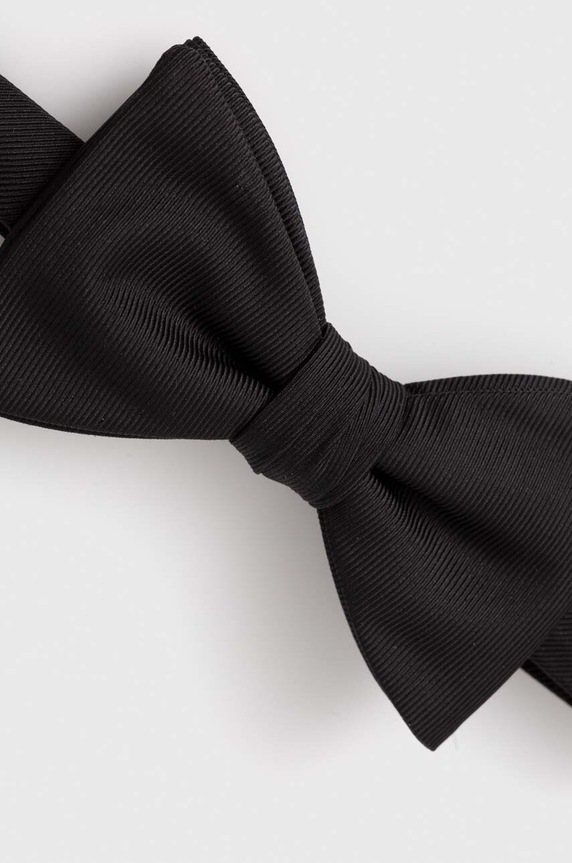 HUGO papion de mătase Bow tie dressy 50520667 negru AW25