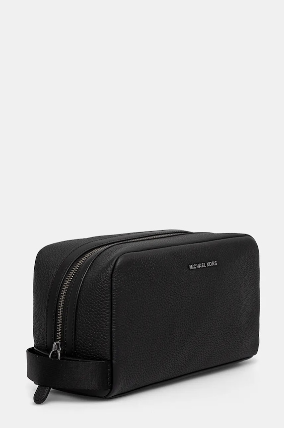 Kožená kosmetická taška Michael Kors 33F4LHDV1L černá AW24