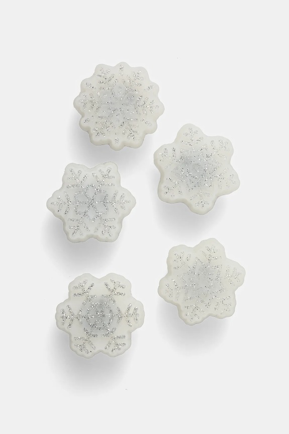 Crocs przypinki do obuwia LED Winter Night Snowflake 5-pack 10012176 biały AW24