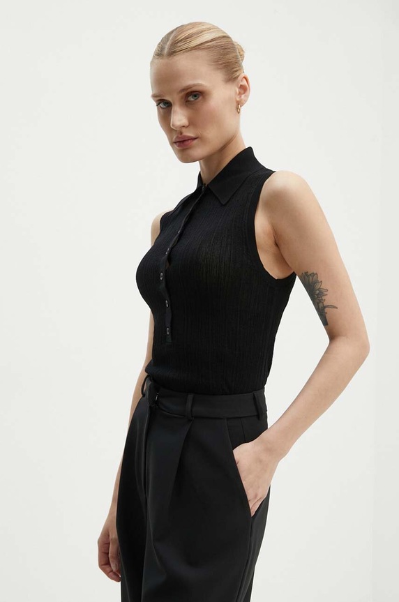 A.L.C. top Oliver uni negru 7SWTP00578