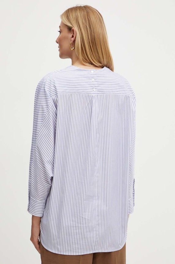 Odzież Weekend Max Mara bluzka bawełniana 2425116101600 granatowy