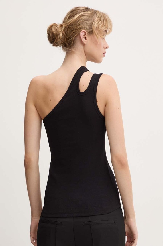 Remain top Jersey One-Shoulder Top 502223100 czarny AW24