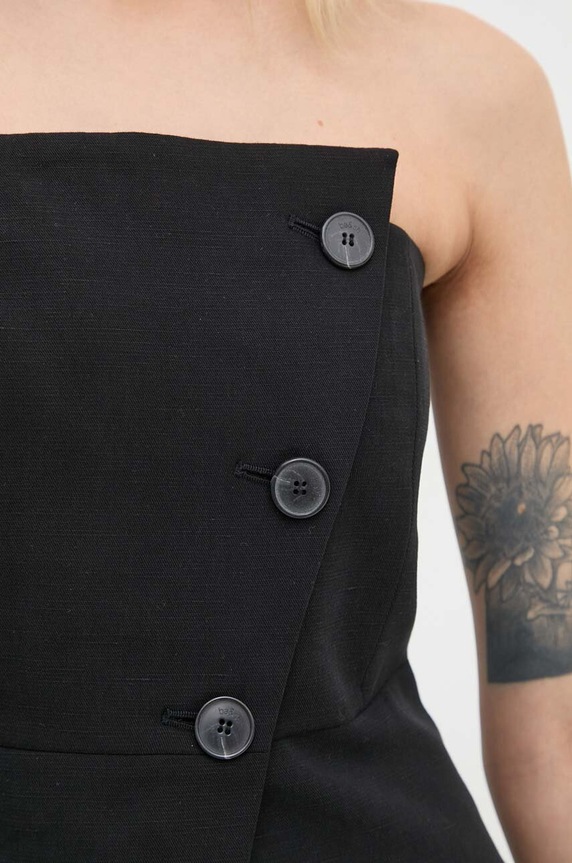 BA&SH bluza din amestec de in 1H24GABR negru