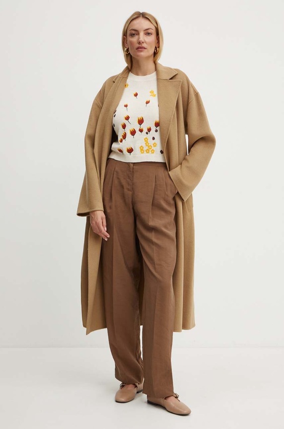 MAX&Co. sweter 2426366071200 beżowy AW24