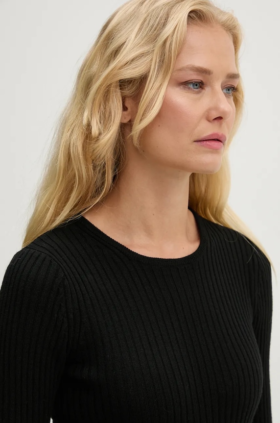 Herskind sweter wełniany Camb czarny 5312825