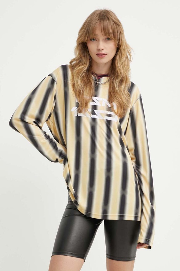 Tričko s dlouhým rukávem Résumé EmmettRS V výstřih žlutá 23041263
