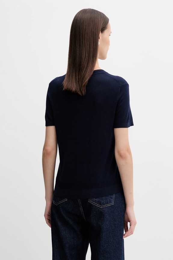 Ρούχα T-shirt με μετάξι United Colors of Benetton 1ZRED10BK σκούρο μπλε