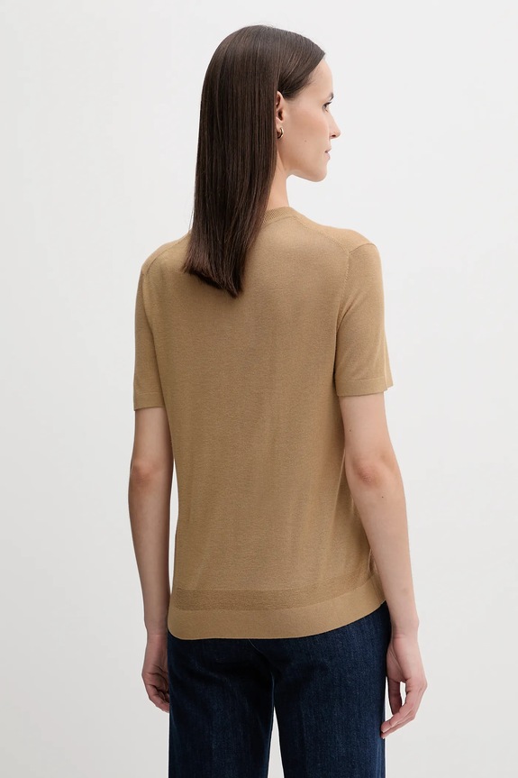 Ρούχα T-shirt με μετάξι United Colors of Benetton 1ZRED10BK μπεζ