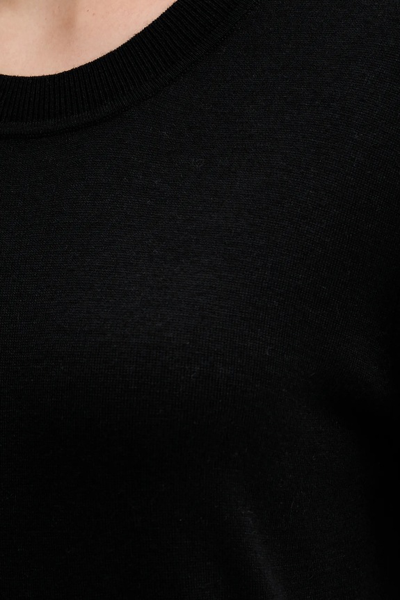 T-shirt με μετάξι United Colors of Benetton 1ZRED10BK μαύρο