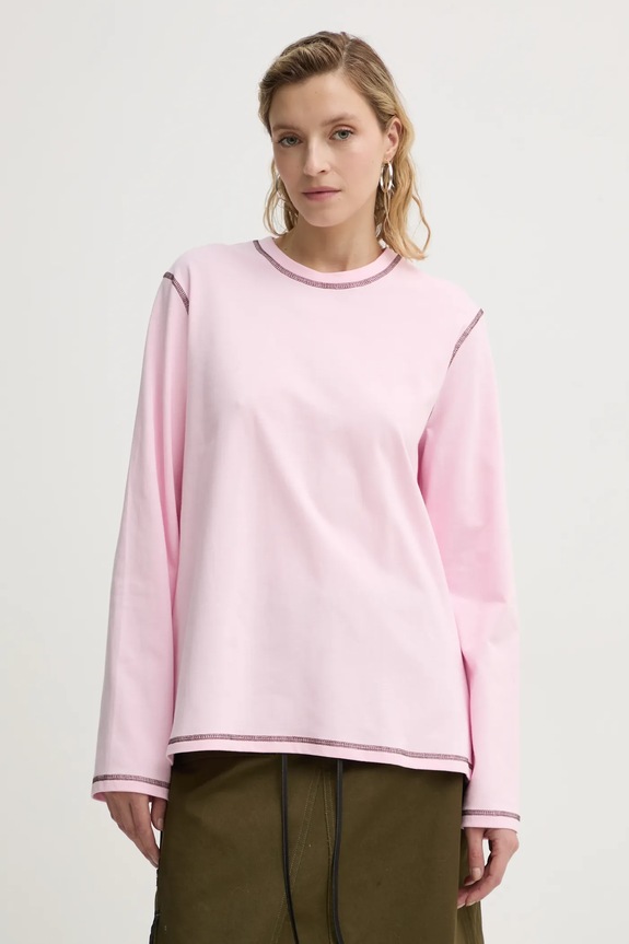 Odzież Résumé longsleeve bawełniany CamRS 222301210 różowy
