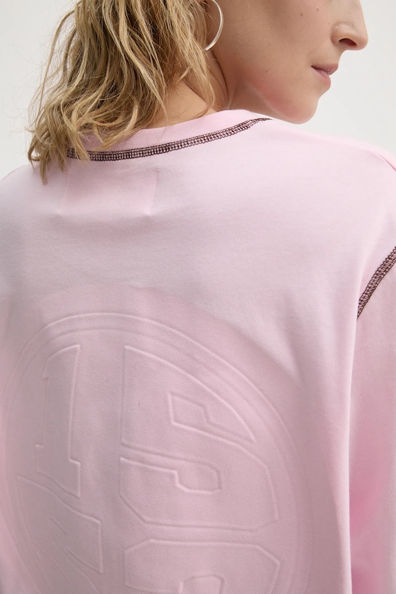 Résumé longsleeve bawełniany CamRS 222301210 różowy