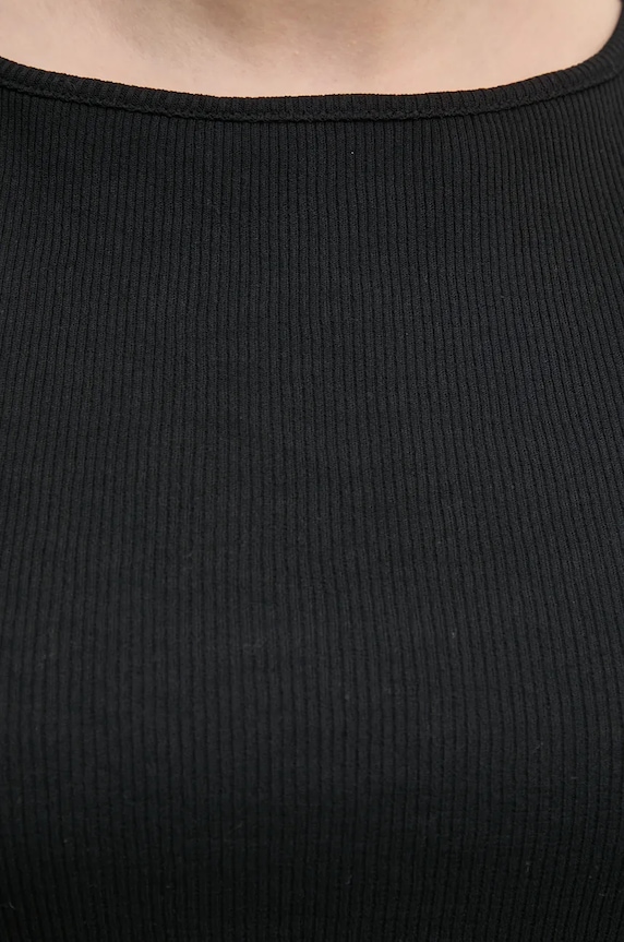 Sisley tricou negru 3FTRL105R