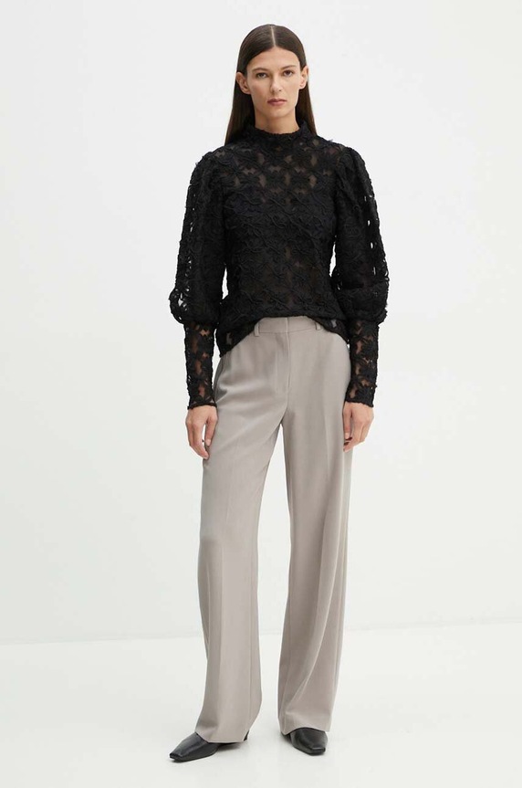 MUNTHE bluzka THIKI 243103824330 czarny AW24