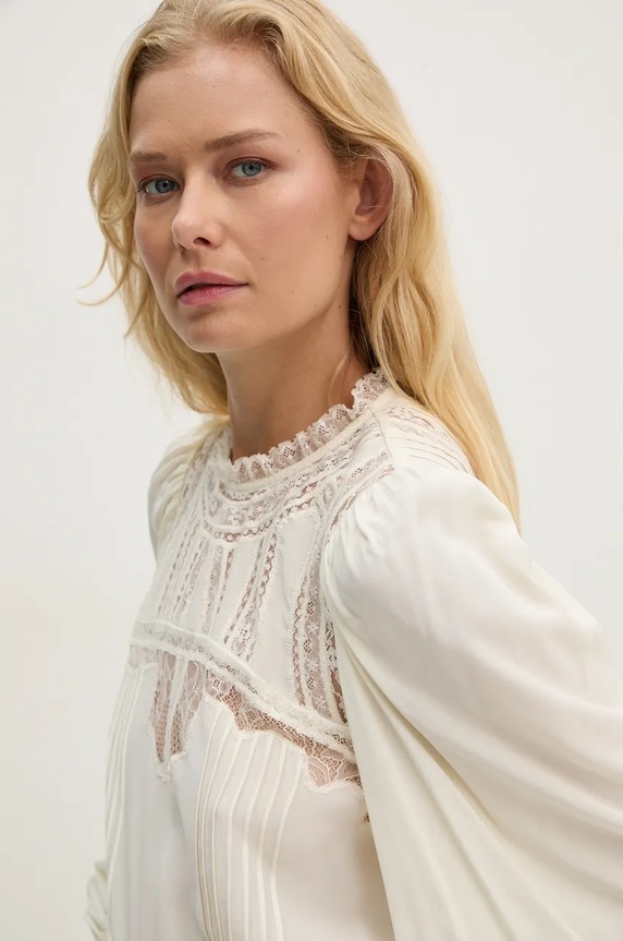 ZADIG&VOLTAIRE bluzka jedwabna beżowy WWSH00585