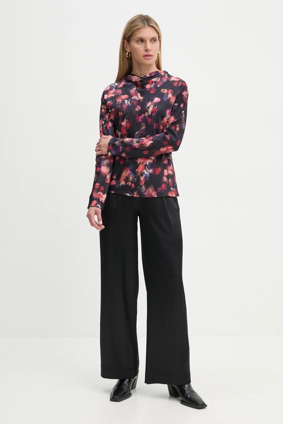 A.L.C. bluzka jedwabna Georgia 5TOPS00103 czarny AW24