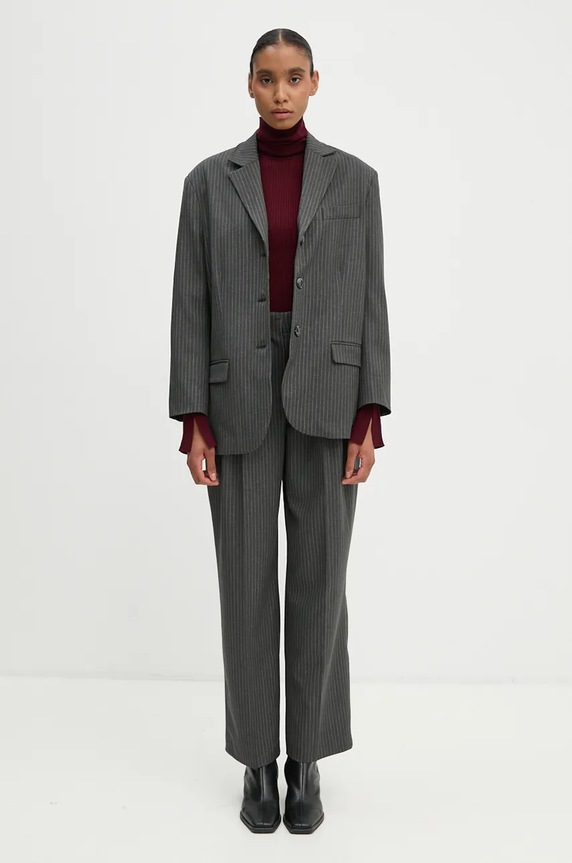 Vlněný svetr A.L.C. Jett 7SWTP00609 burgundské AW24