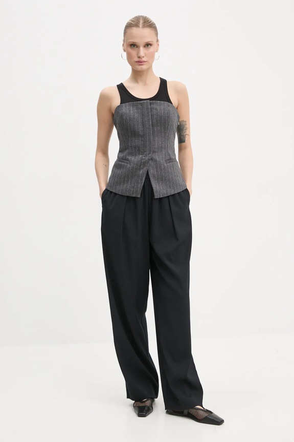 Vlnená blúzka A.L.C. Renee 5TOPS01726 sivá AW24