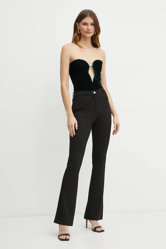 Bardot body din catifea KAHLIA 59576TB verde AW24