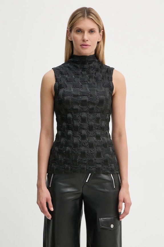 Nanushka bluza HARRIET uni negru NW24FWTP32400