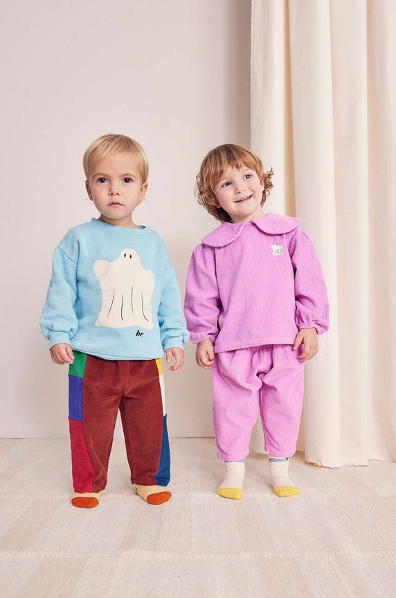 Bobo Choses bluza din bumbac pentru bebelusi Funny Ghost 224AB047 roz