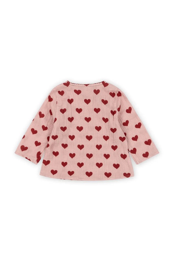 Бебешка памучна блуза Konges Sløjd COCO BLOUSE GOTS KS101460 розов AW24