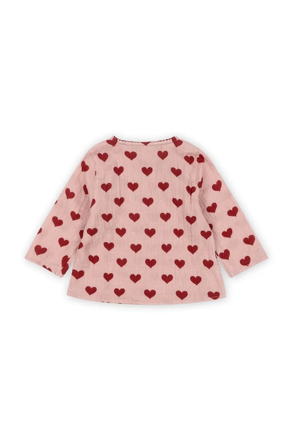 Бебешка памучна блуза Konges Sløjd COCO BLOUSE GOTS KS101460 розов AW24