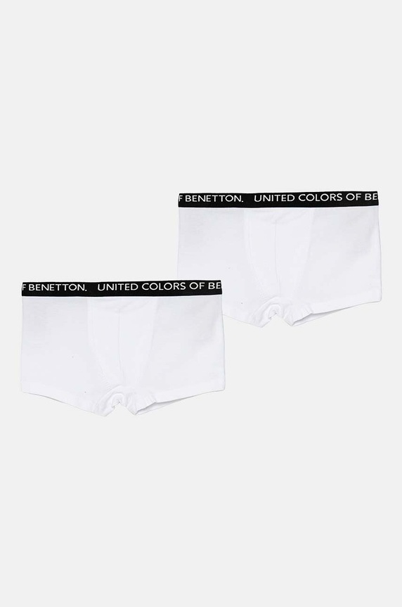 Dětské boxerky United Colors of Benetton 2-pack přiléhavé boxerky bílá 3OP80X230.G.Reproposed