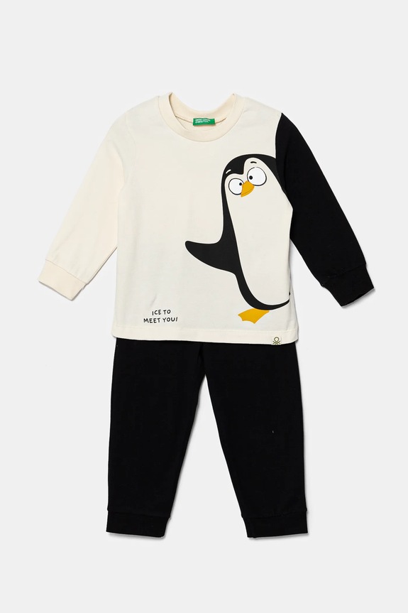 Dětské pyžamo United Colors of Benetton sada béžová 3DKE0P081.G.Seasonal