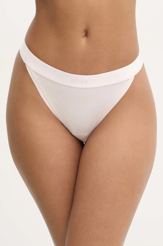 BOSS stringi STRING BEA dzianina różowy 50520398