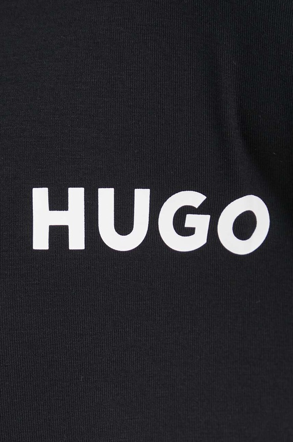 Μακρυμάνικη μπλούζα πιτζάμας HUGO 50490706 μαύρο