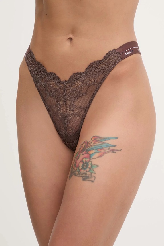 Guess stringi JANE dzianina brązowy O4YE01.PZ01C