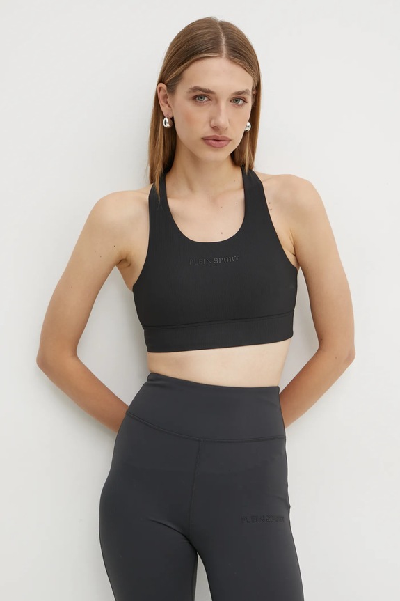 PLEIN SPORT sutien usor rigidizat negru AADC.WJK0173.SXV018N