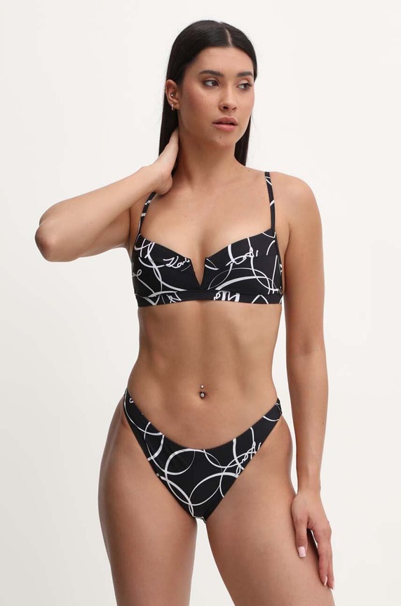 Plavková podprsenka Karl Lagerfeld 245W2200 černá AW24