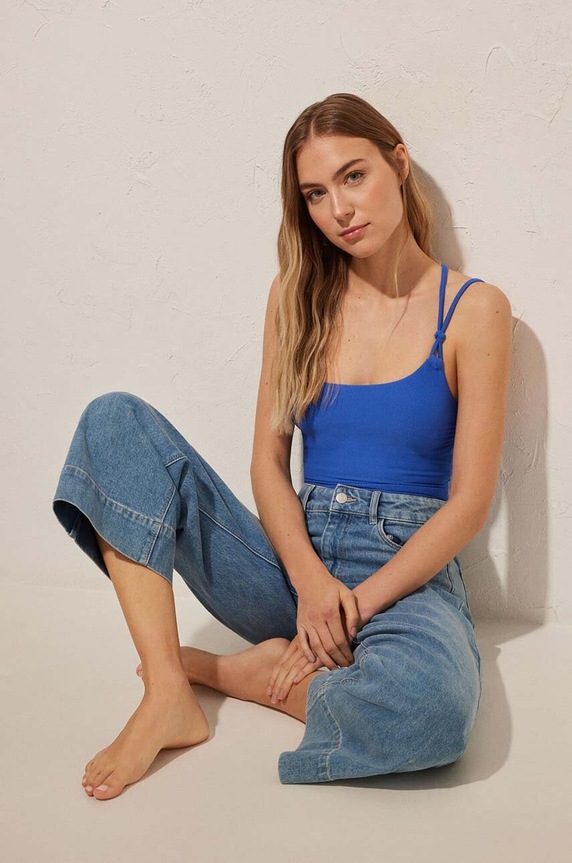 Ολόσωμο μαγιό women'secret TROPIQUE 5527125 μπλε