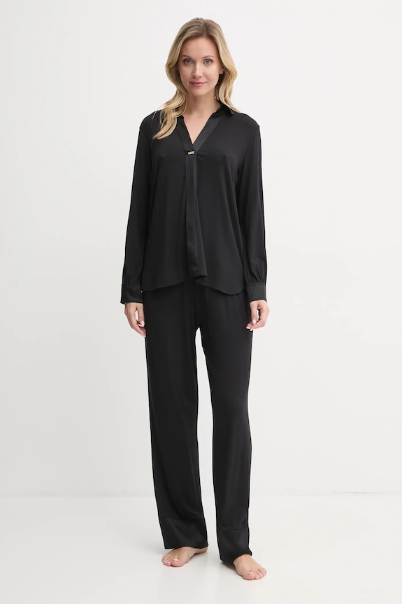 United Colors of Benetton bluza de pijama 3ZEW3M007 negru NC24
