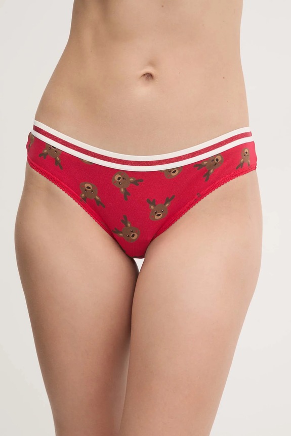 United Colors of Benetton figi dzianina czerwony 3TRL1S020